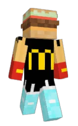 black and alizarin crimson Minecraft skin — Classic model — first worn by nico12341