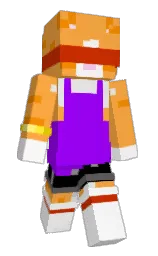yellow orange and electric violet Minecraft skin — Slim model