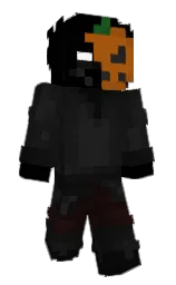 black and cod gray Minecraft skin — Slim model — first worn by Qu1cktap