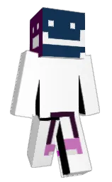 white and pompadour Minecraft skin — Slim model