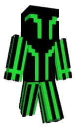 malachite and black Minecraft skin — Classic model