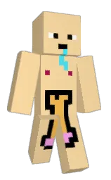 marzipan and black Minecraft skin — Classic model — first worn by DugtheDestroyer