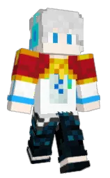 twilight blue and white Minecraft skin — Classic model — first worn by optimism_mine