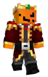 flush orange and black Minecraft skin — Slim model — first worn by kevinnn13