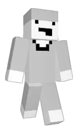 white and silver Minecraft skin — Classic model — first worn by Holic4004