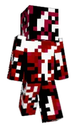 black and white Minecraft skin — Classic model