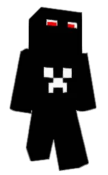 white and black Minecraft skin — Classic model
