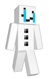 white and cyan / aqua Minecraft skin — Classic model