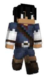 black and oxford blue Minecraft skin — Slim model — first worn by 2natan7