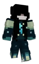 black and black pearl Minecraft skin — Slim model — first worn by Po0w