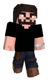 black and steel gray Minecraft skin — Classic model — first worn by Rixhim