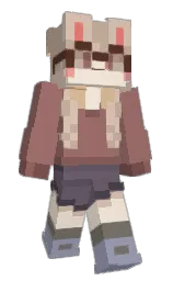 Mizi_4563's Minecraft skin wearing the Purple Heart cape