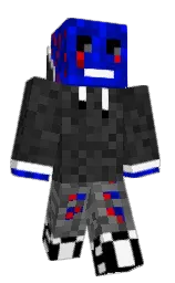 white and black Minecraft skin — Classic model — first worn by Watty_YT