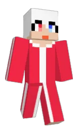 red ribbon and white Minecraft skin — Classic model — first worn by Taeyang2392