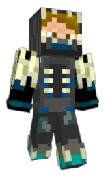 mine shaft and black Minecraft skin — Classic model