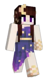 Mistiik's Minecraft skin wearing the Aurora cape