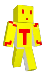 Minecraft-Skin in yellow und white — Modell: Klassisch