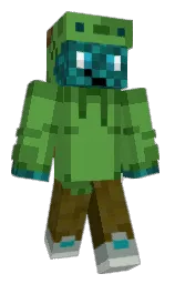 apple and fern green Minecraft skin — Classic model — first worn by HoaxTurtle
