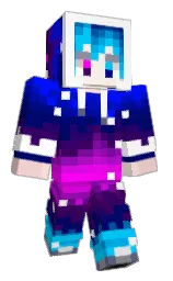 blue and navy blue Minecraft skin — Classic model