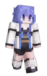 soft peach and hint of red Minecraft skin — Slim model — first worn by Belaydu