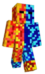 bright turquoise and ripe lemon Minecraft skin — Classic model
