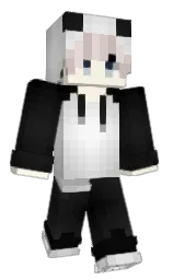 white and cod gray Minecraft skin — Classic model — first worn by Bunnyzinhos