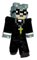 black and juniper Minecraft skin — Classic model — first worn by Alecs_MC