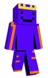 electric violet and flamenco Minecraft skin — Classic model