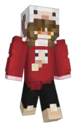 looselyconfident's Minecraft skin wearing the Cherry Blossom cape