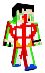 red and black Minecraft skin — Classic model