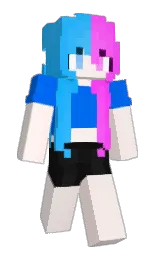 ItzAV's Minecraft skin wearing the Purple Heart cape