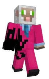 black and cod gray Minecraft skin — Classic model — first worn by Cupcaeco