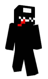 black and white Minecraft skin — Classic model — first worn by axolotl12906