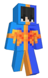 dodger blue and neon carrot Minecraft skin — Slim model — first worn by top11bruhmoments