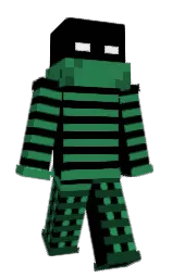 black and sea green Minecraft skin — Classic model