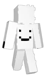 white and silver Minecraft skin — Classic model — first worn by DumCatgirl
