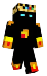 black and tahiti gold Minecraft skin — Classic model — first worn by Janey_XD