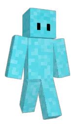 turquoise blue and black Minecraft skin — Classic model