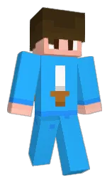 dodger blue and brown tumbleweed Minecraft skin — Classic model