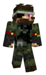 black and cod gray Minecraft skin — Classic model — first worn by BasayMKDN