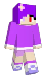 heliotrope and electric violet Minecraft skin — Slim model