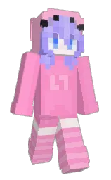 carnation pink and cotton candy Minecraft skin — Slim model — first worn by Blasted246