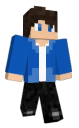 denim and white Minecraft skin — Classic model — first worn by minez2014