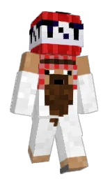 white and alizarin crimson Minecraft skin — Classic model — first worn by rye_bakery_shop