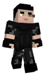 black and cod gray Minecraft skin — Classic model