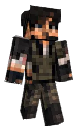 black and cod gray Minecraft skin — Classic model