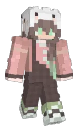 Leona_tt's Minecraft skin wearing the Aurora cape