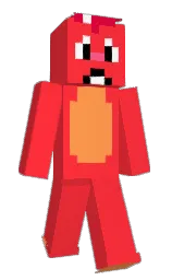 red orange and red ribbon Minecraft skin — Slim model — first worn by SlyCiara