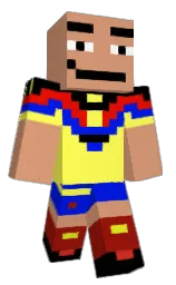 burning sand and black Minecraft skin — Classic model — first worn by Dantiux06