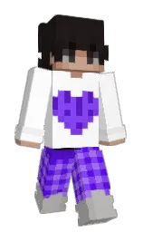 AntonioBC's Minecraft skin wearing the Purple Heart cape